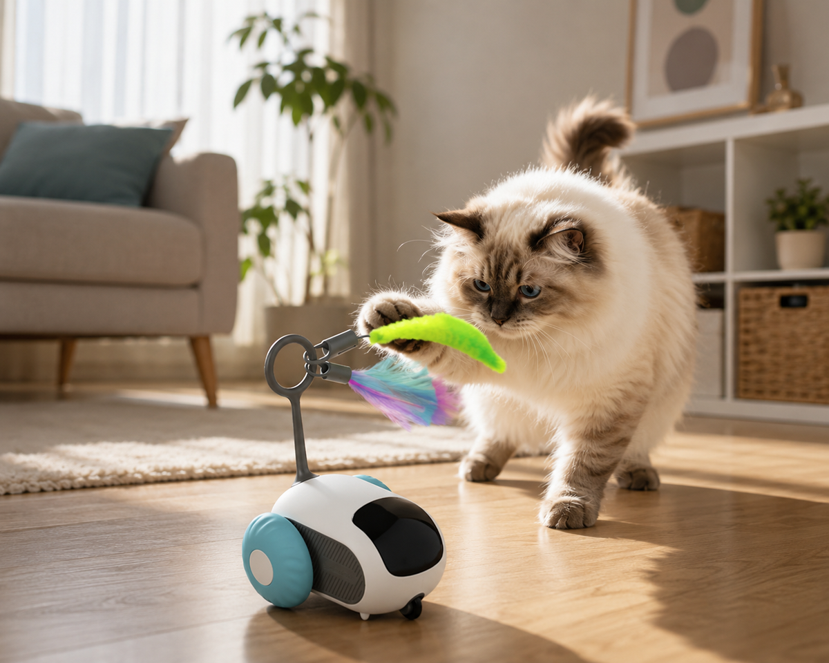 Brinquedo Inteligente para Gatos – Diversão Automática e Interativa