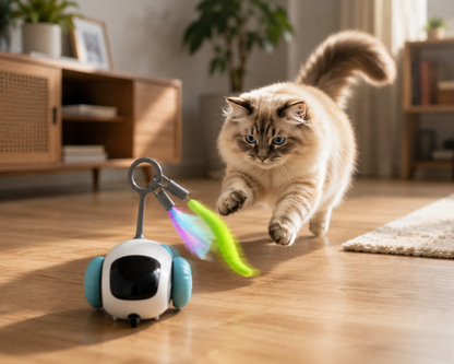Brinquedo Inteligente para Gatos – Diversão Automática e Interativa